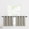 NICETOWN Short Tiers Valances for Windows, Thermal Insulated Grommet Kitchen Curtains for Bathroom Country Window Treatment Tier