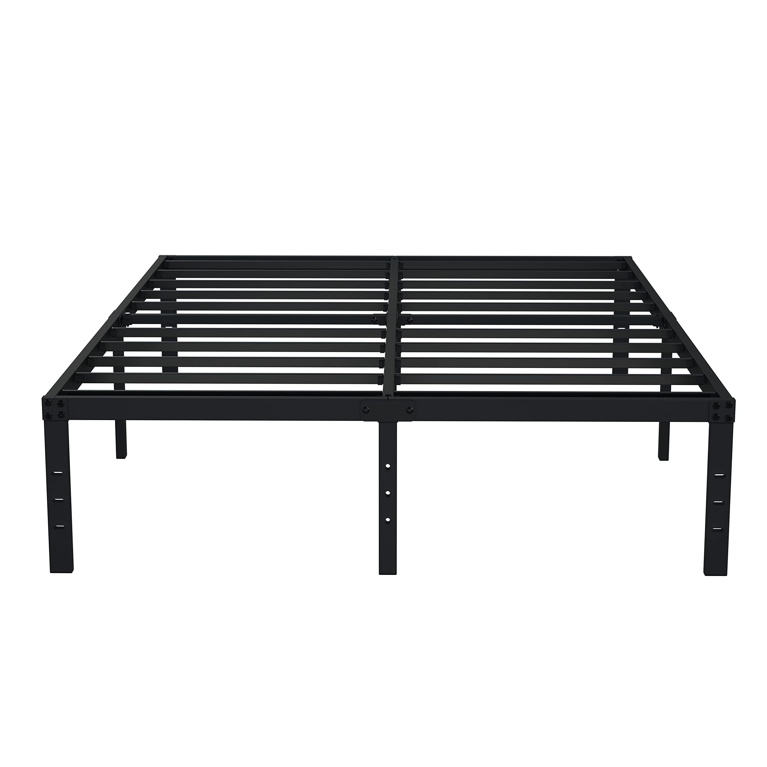 EMODA Full Size Bed Frame 16 Inch Heavy Duty Metal Platform Beds No Box Spring Needed with Sturdy Steel Slats Mattress Foundatio
