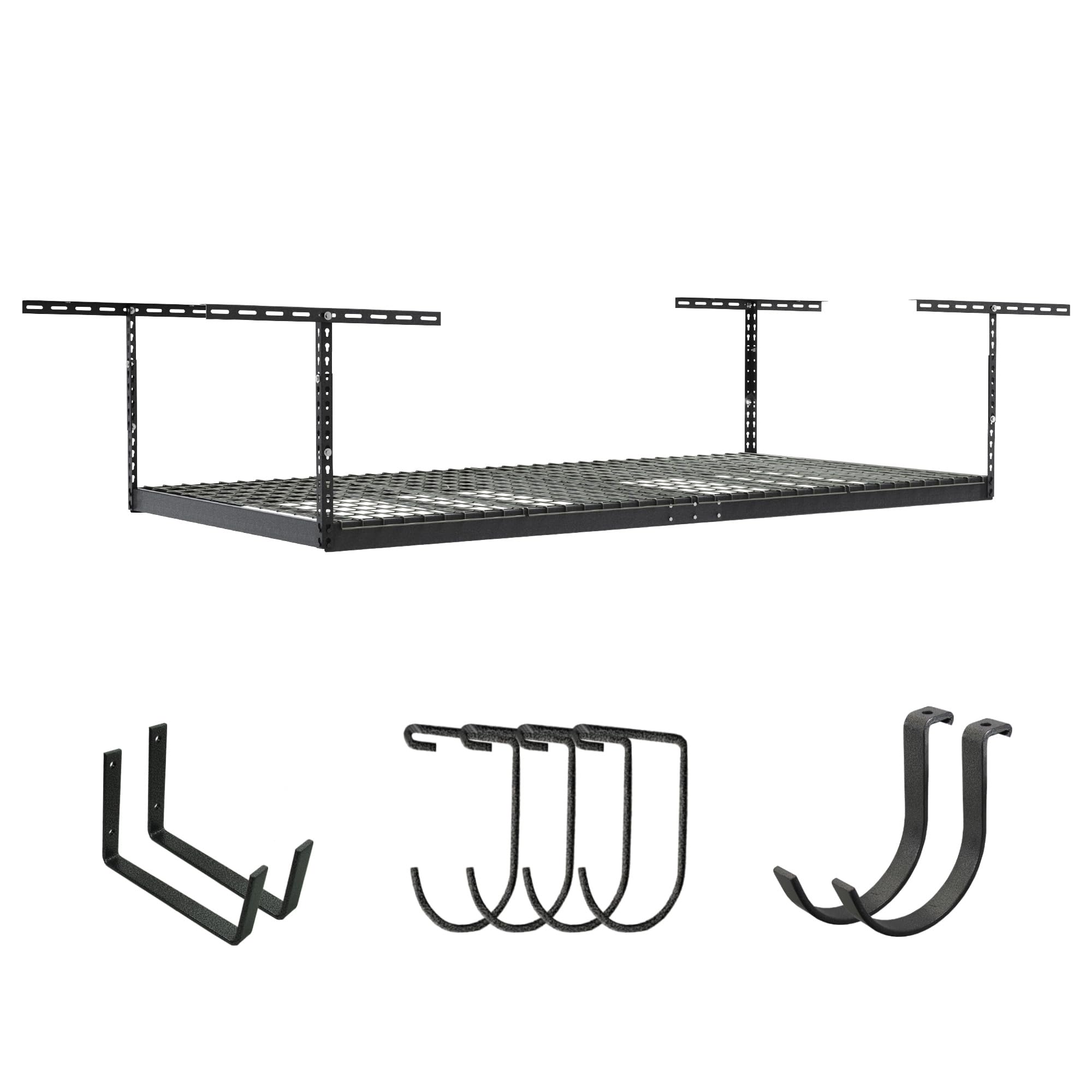 SafeRacks Overhead Garage Storage Rack - Heavy Duty Racks for Garage with 600 lb Capacity, Easy Garage Storage, Adjustable Stora