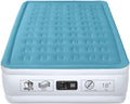 YENING Full Size Air Mattress with Built in Pump Raised Double Blow up Bed Inflatable Camping Airbed Electric 18 Inch Tall Blue