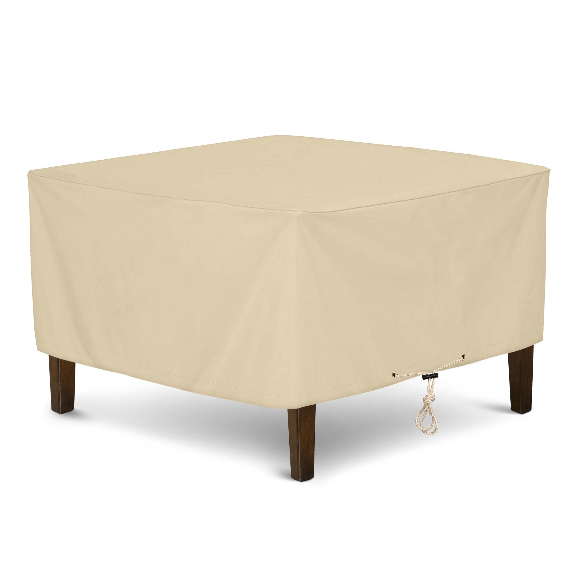 SunPatio Outdoor Ottoman Cover, Heavy Duty Waterproof Square Coffee Table Cover, Patio Furniture Side Table Cover, All Weather P