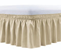 FreshCulture Full Bed Skirt, Elastic Wrap Around Bed Skirt Full Bed, Easy Fit with 15-Inch Tailored Drop, Hotel Quality Dust Ruf