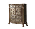Acme Dresden 5-Drawer Wooden Chest in Gold Patina and Brown