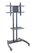 LUXOR Flat Panel Cart Rotating and Adjustable Height LCD/LED Mount, 62.5 H x 32.75 W x 28.75 D, Black