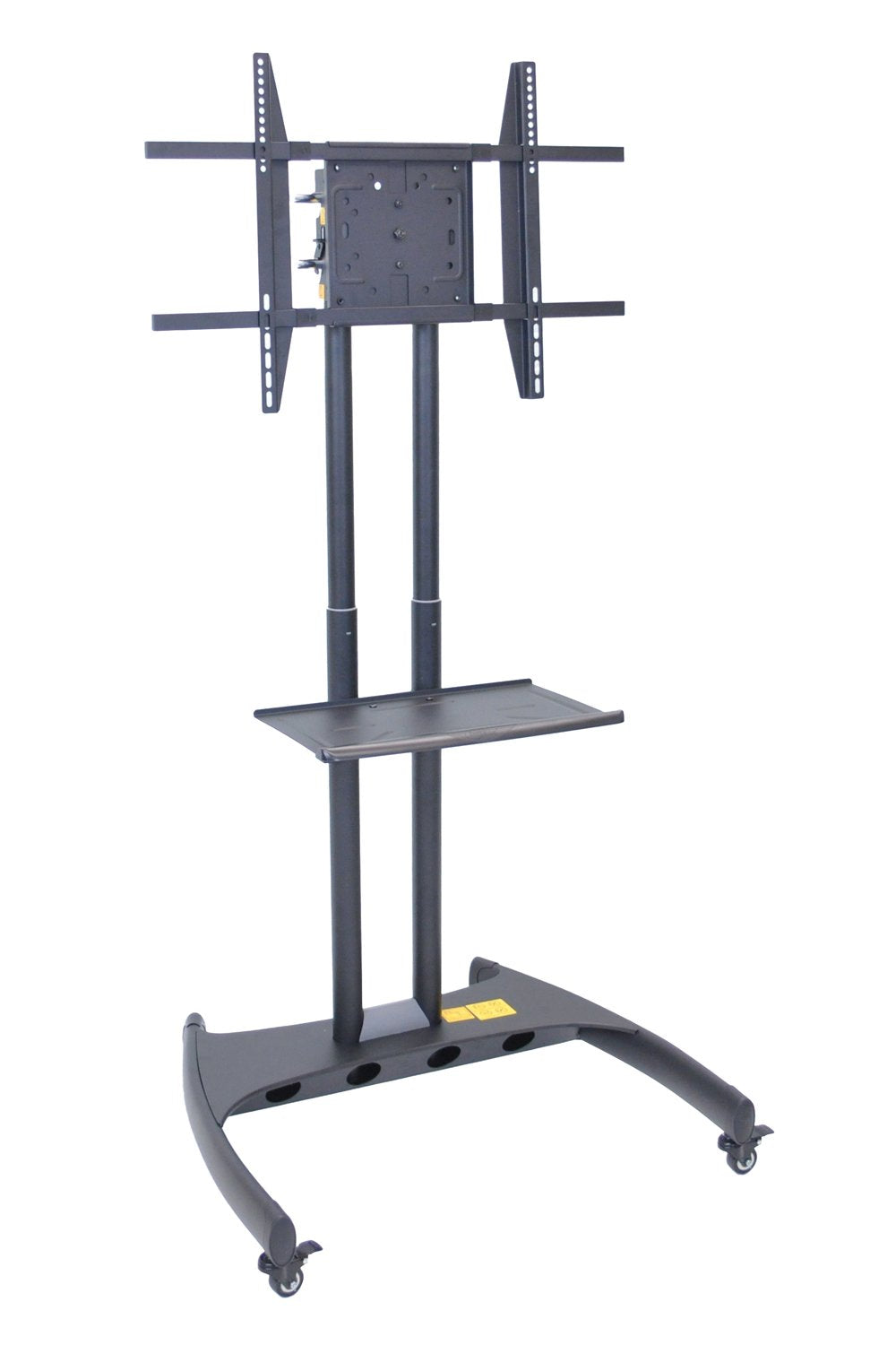 LUXOR Flat Panel Cart Rotating and Adjustable Height LCD/LED Mount, 62.5 H x 32.75 W x 28.75 D, Black