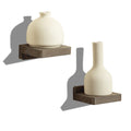 Freezing point Small Floating Shelf for Wall Set of 2 Natural Wood 4Inch Mini Wall Shelves Decor Plant Display Mounted Kitchen B