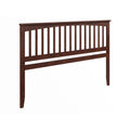 AFI, Mission King Solid Wood Headboard with Attachable Charger, Walnut