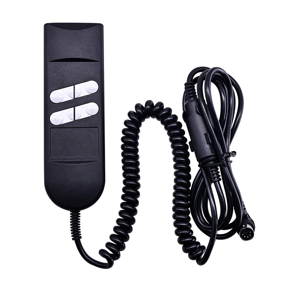 Fromann Recliners Remote Hand Control Handset 180 Degree 5 Pin 4/6 Button with 90 Degree Extension Cord for Power Sofa and Lift 
