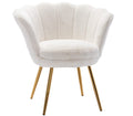 chairus Living Room Chair, Faux Fur Mid Century Modern Retro Leisure Accent Chair with Golden Metal Legs, Vanity Chair for Bedro