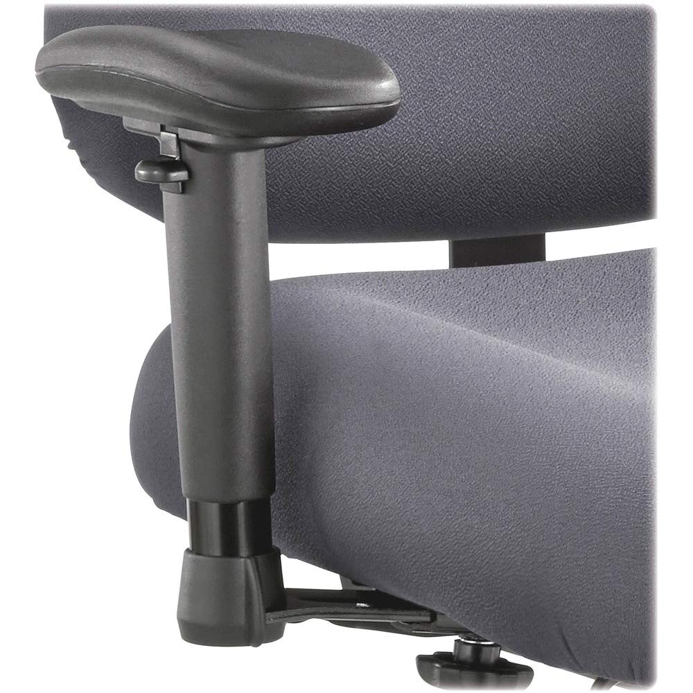 Safco 3591BL Height/Width-Adjustable T-Pad Arms for Optimus Big & Tall Chairs Black 1 Pair
