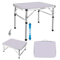 Folding Tables 2ft Picnic Table with 2 Adjustable Height 10/22, Fold Up Camping Table Outdoor Bench Dinning Table, Small Bed Tab