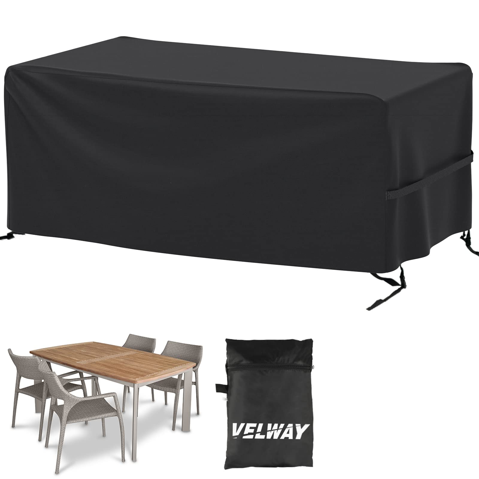 Velway Patio Furniture Cover Outdoor, Waterproof Rectangular Patio Table Chair Sofa Set Cover, 67   Lx37   Wx28   H, All Weather