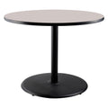 National Public Seating NPS 36 Round Cafe Table with Round Base, 30 Height, Particleboard Core/T-Mold, Grey Nebula Top, Black Fr