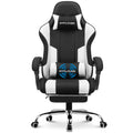 GTPLAYER Gaming Chair, Computer Chair with Footrest and Lumbar Support, Height Adjustable Game Chair with 360-Swivel Seat and He