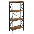 VASAGLE DAINTREE Bookshelf, Kitchen Shelf, Free Standing Shelf, Ladder Rack with 4 Open Shelves, for Kitchen, Office, Stable Ste