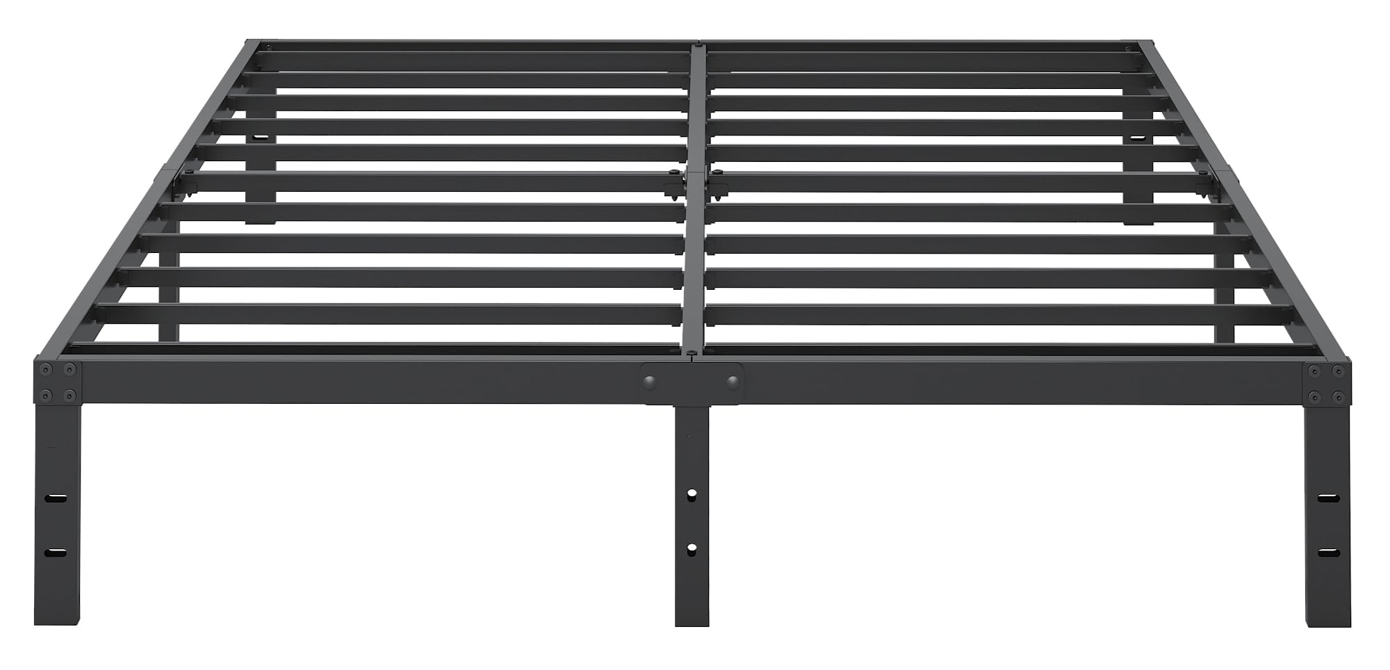 Cieemine 10 Inch King Size Bed Frame, Platform Metal Bed Frame King Heavy Duty Steel Slat Mattress Foundation, No Box Spring Nee