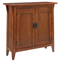 Leick Home 10001-RS Mission Foyer Cabinet Hall Stand, Made with Solid Wood, for Living Rooms, Entryway, Office, Rich Russet Fini