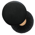 Sigmat 2PC Waterproof PU Bar Stool Cover Anti-Slip Round Seat Cover 11.5 Inch Black