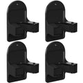 MCOMCE Broom Holder Wall Mount (Black 4 Count), Broom Holder, Broom and Mop Organizer Wall Hanging, Mop and Broom Holder Wall Mo