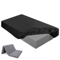 Breling Fitted Sheet (Sheet Only) Compatible with Milliard Trifold Mattress Folding Mattress Fitted Microfiber Bedsheet for Camp