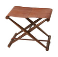 Butler Specialty Company Sutton Leather and Wood Folding Stool