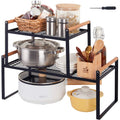 DOTORYDESIGN 2-Pack Stackable Organizer Set-Versatile Storage Solution for Cabinets and Countertops-Kitchen and Pantry Shelf, Sp