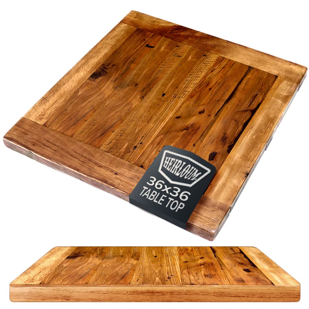 HEIRLOUM Reclaimed Wood Table Top - Rustic Recycled Solid Wooden Piece Perfect for Signs, Counters, Kitchens Table Tops (Reclaim