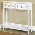 The Lakeside Collection Galvanized Metal Sentiment Console Tables - Family Black