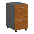Bush Business Furniture Series C 3 Drawer Mobile File Cabinet in Natural Cherry, Assembled Office Storage Unit for Home or Comme