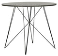SAFAVIEH Home Collection Marino Mid-Century Modern Dark Grey Hairpin Leg Round Dining Table