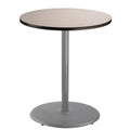 National Public Seating NPS 36 Round Cafe Table with Round Base, 42 Height, Particleboard Core/T-Mold, Grey Nebula Top, Grey Fra