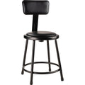 NPS 18 Heavy Duty Vinyl Padded Steel Stool with Backrest