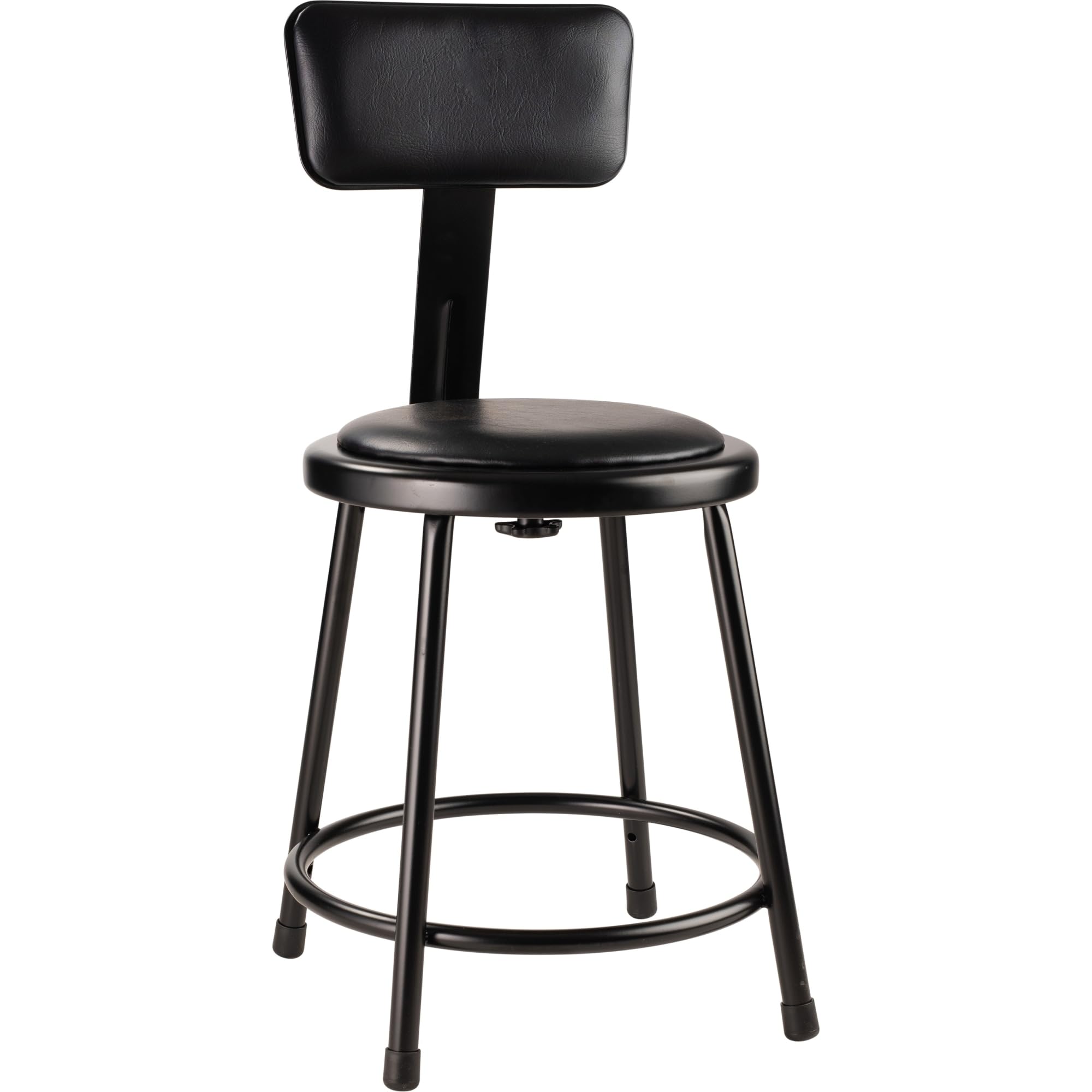 NPS 18 Heavy Duty Vinyl Padded Steel Stool with Backrest