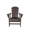 WestinTrends Dylan Dylan Outdoor Patio Shell-Back Adirondack Dining Chair Weather Resistant Dark Brown