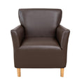 CRFATOP Stretch Mid Century Modern Armchair Slipcover 1-Piece PU Coffee Accent Chair Covers with Arms Soft Waterproof Chair Slip
