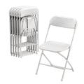 Allpop 6 Pack Plastic Folding Chair, 300lb Capacity, Portable Commercial Chair with Steel Frame for Home Office Wedding Party In