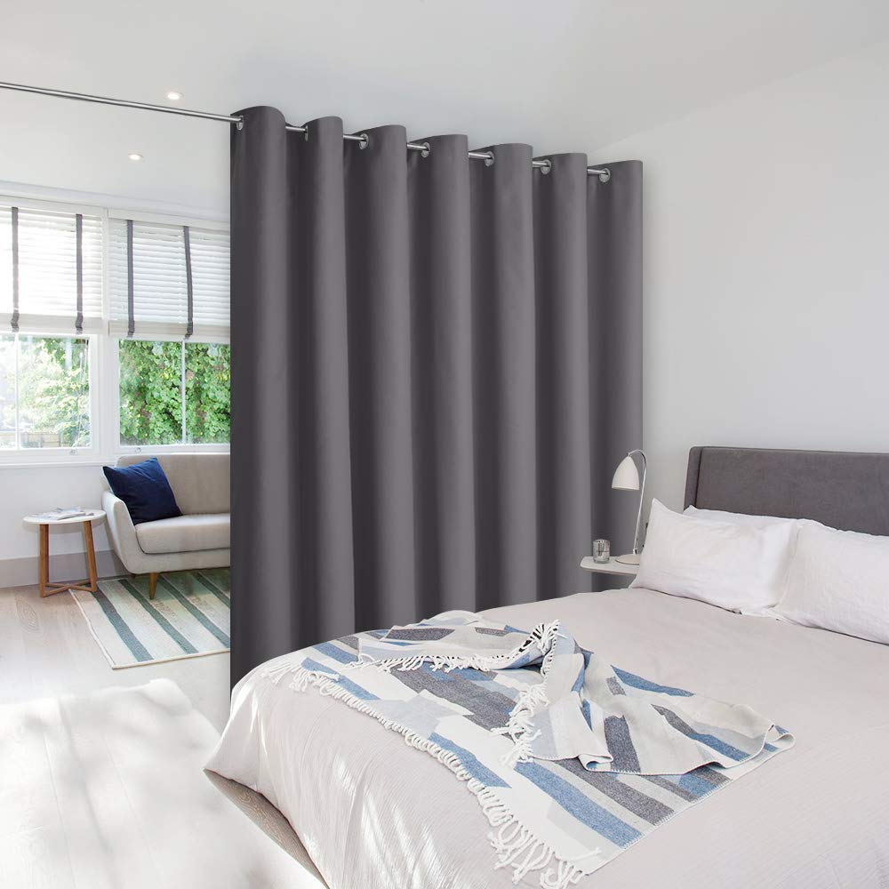 NICETOWN Patio Door Curtain Sound Blocking, Bedroom Privacy Room Divider Curtain Screen Partitions, Thermal Insulated Blackout C
