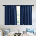RYB HOME RV Curtains for Camper Windows - Soft Thermal Insulated Small Window Curtain Tiers for Cafe Kitchen Bedroom Basement Gl