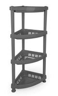 Mintra Home Light Duty Plastic Storage Racks (Corner Rack, Grey)