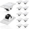 24 Pcs Self Adhesive Wheels Mini Fixed Wheels Caster Boxes Caster for Box Bottom Storage Rack DIY Toy Car Bin Storage(Classic St