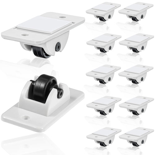 24 Pcs Self Adhesive Wheels Mini Fixed Wheels Caster Boxes Caster for Box Bottom Storage Rack DIY Toy Car Bin Storage(Classic St