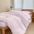 NSNLGSGC Pink Gingham Duvet Cover Set Twin, Grid Simple Geometric Square Pattern Comforter Cover,Soft Plaid Washed Microfiber Be