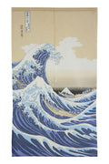 NARUMI ?? Made in Japan Noren Curtain Tapestry Ukiyoe Hokusai The Great Wave Kanagawa