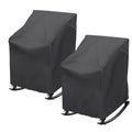 TORUTA 2 Pack Patio Rocking Chair Cover 27.5 L x 32.5 D x 39 H 420D Waterproof Oxford Fabric Production Outdoor Furniture Rockin