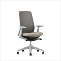 Haworth Soji Office Chair with Ergonomic Adjustments, Flexible Mesh Back (Stone)