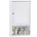 DORTALA 27.5 H Medicine Cabinet, Wall Cabinet Hanging Bathroom Storage Cabinet w/Adjustable Shelf, White