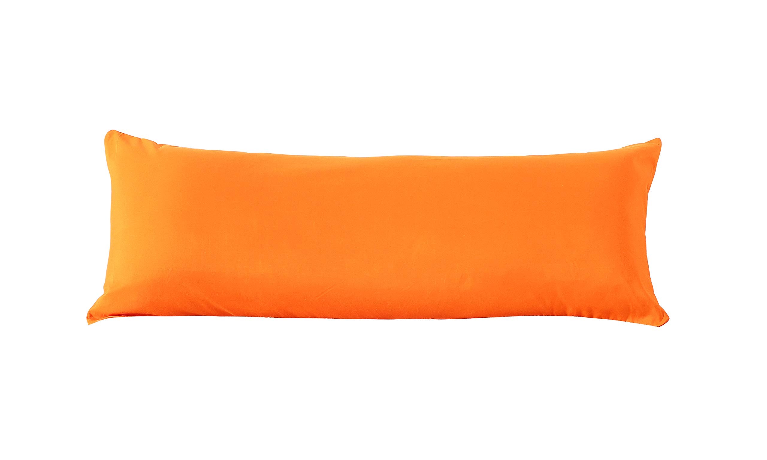 Evolive Ultra Soft Microfiber Body Pillow Cover/Pillowcases 21x54 with Hidden Zipper Closure (21x54 Body Pillow Cover, Orange)