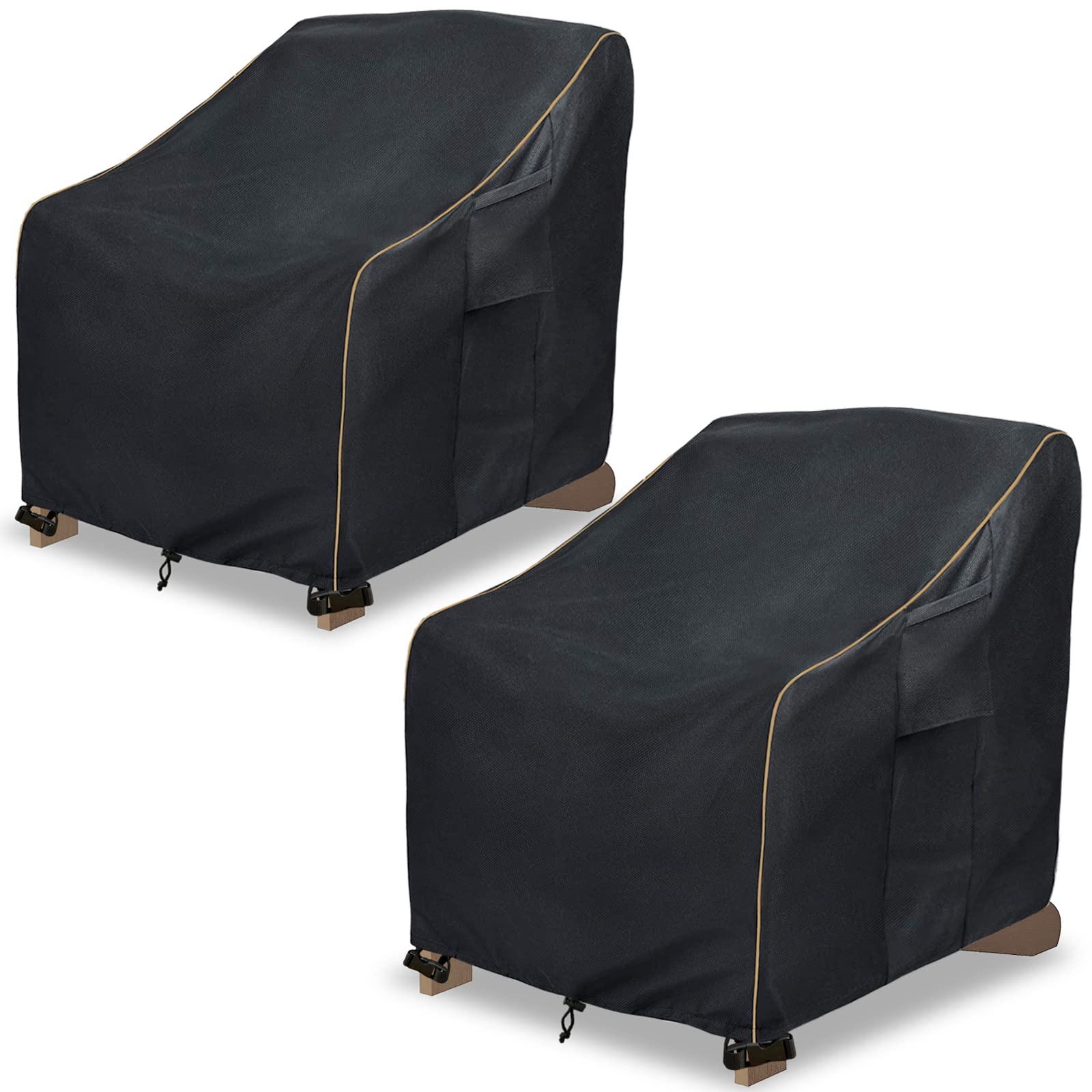 LSongSKY Patio Adirondack Chair Cover 2 Pack,Waterproof Heavy Duty Outdoor Chair Covers,Patio Adirondack Chair Cover for Outdoor