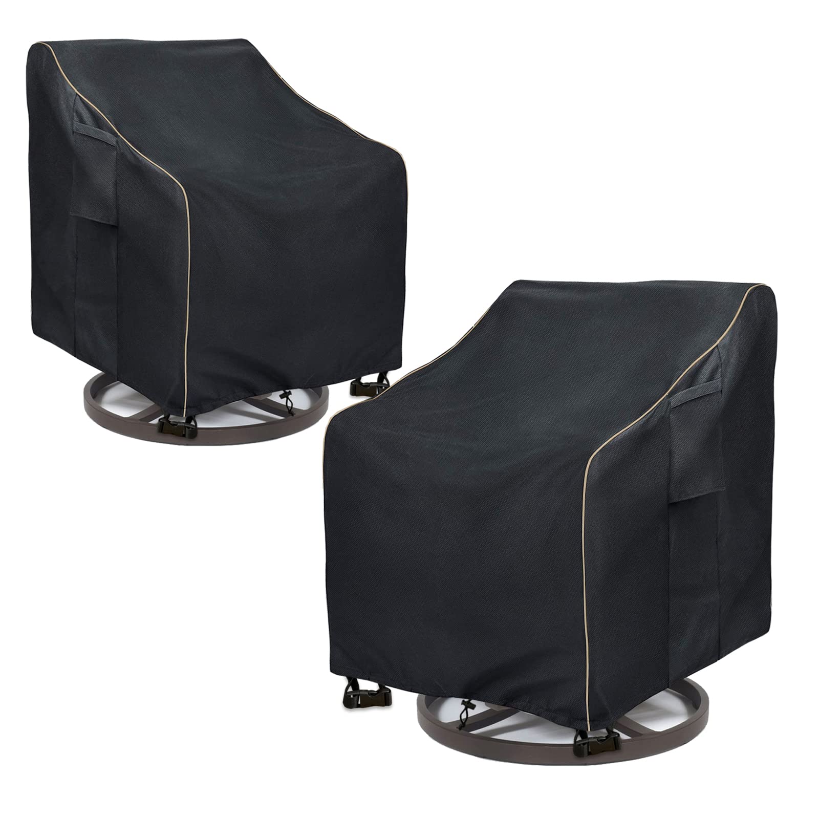 LSongSKY Outdoor Swivel Lounge Chair Cover 2 Pack,Waterproof Heavy Duty Patio Chair Covers,Patio Rocking Chair Covers for Outdoo