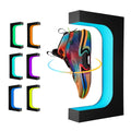 UVEHAS Levitating Shoe Display Stand, Floating Sneaker Stand with Remote 16 Colors LED Light Rotating Magnetic Levitation Shoe R